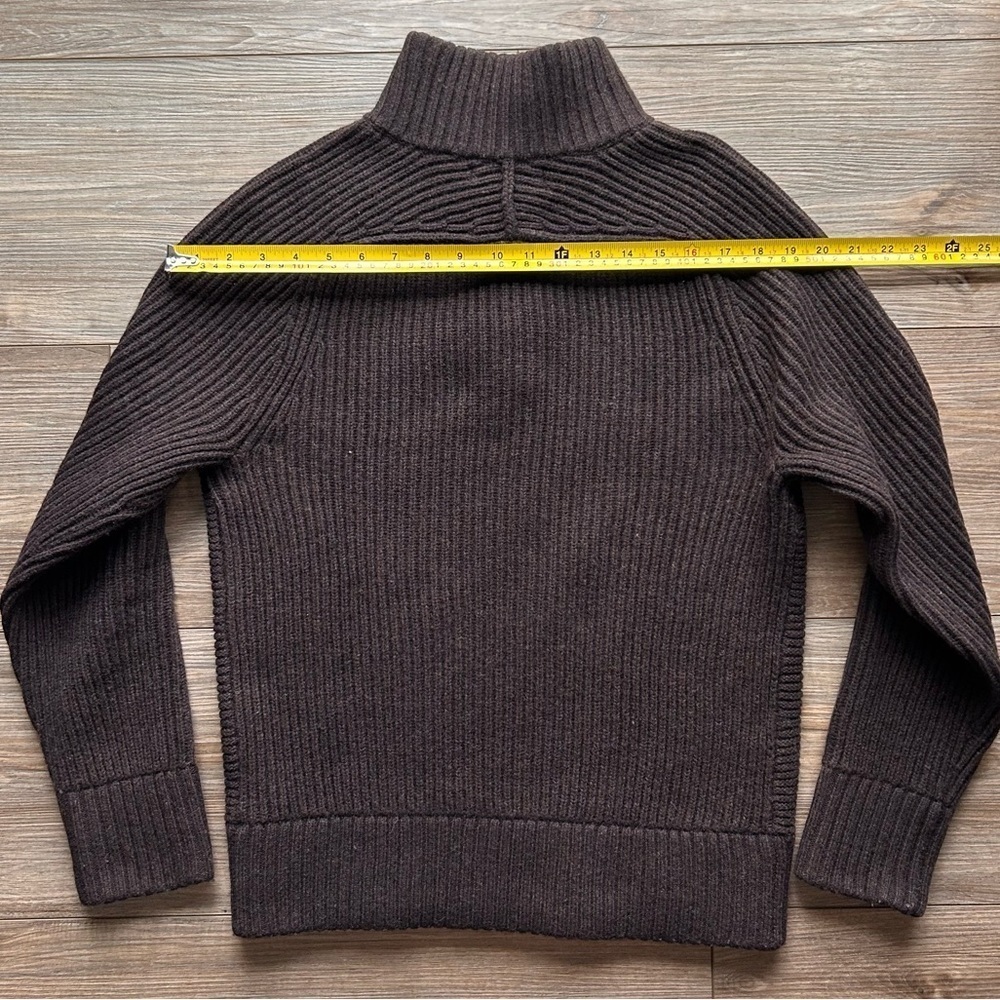 Banana Republic | Chunky Knit Italian Yarn Sweater in Chocolate Brown (Small) - Picture 12 of 15
